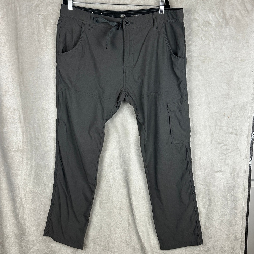 Prana Zion Slim Fit Charcoal‎ Gray Hiking Pants 38/32 1969831